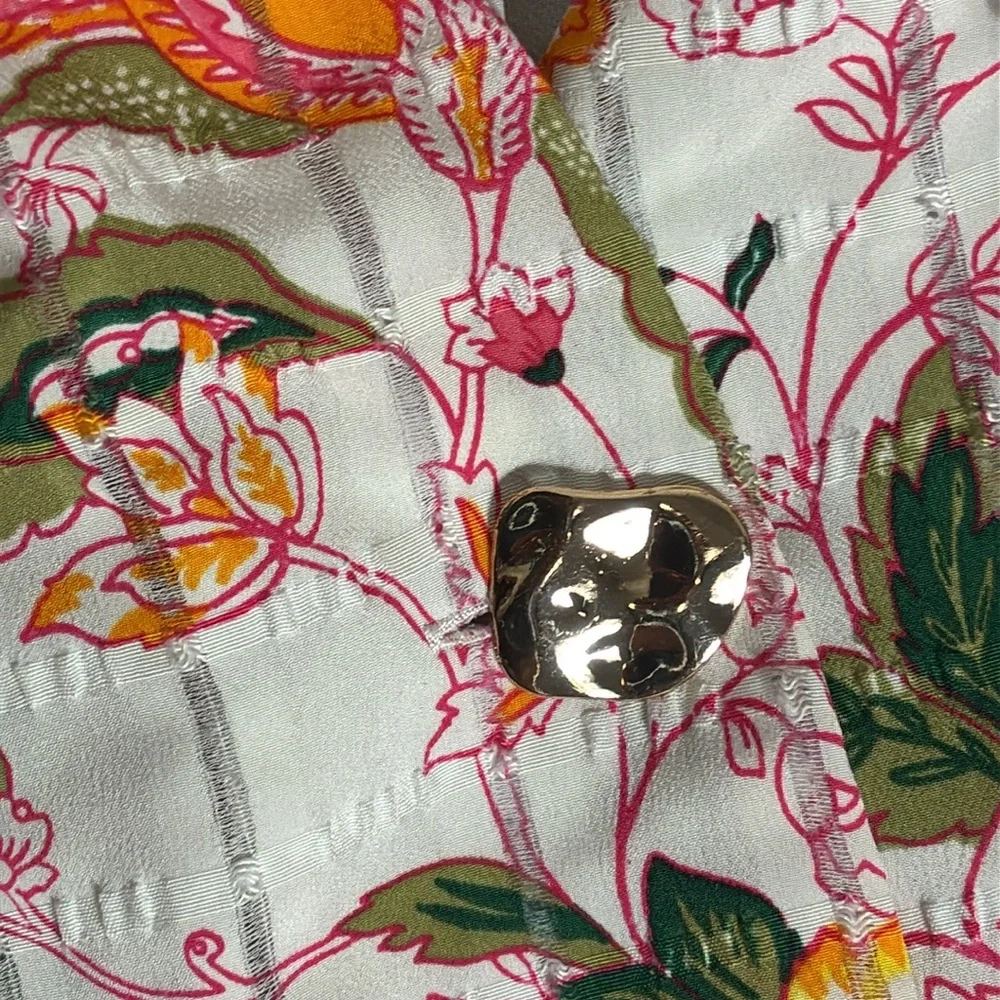 Lane Bryant Home 3/4 Sleeve Notch Neck Tie Front Blouse size 18 / 20